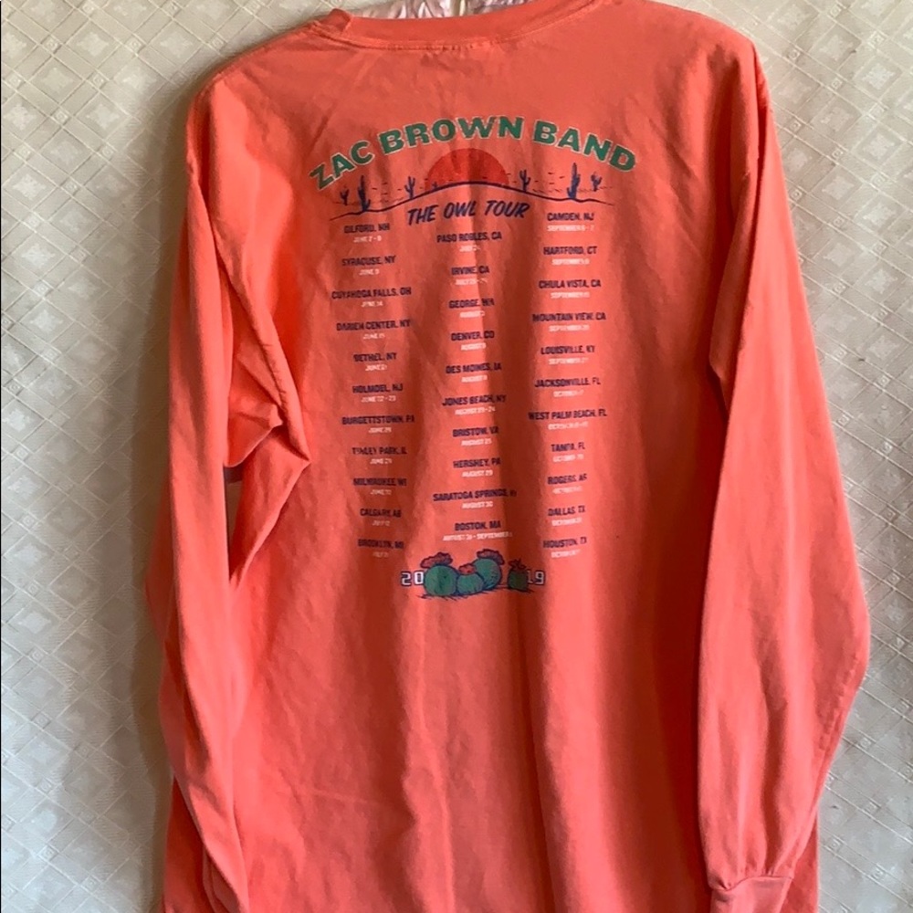 💵SOLD Zac Brown band 2019 the owl tour  T-shirt - Picture 3 of 4